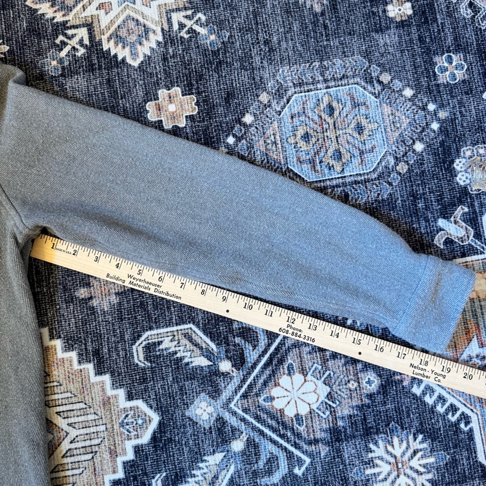 Zara Men’s Gray 100% Cotton Herringbone Shacket Sweater Button Down Size Medium - Picture 14 of 14